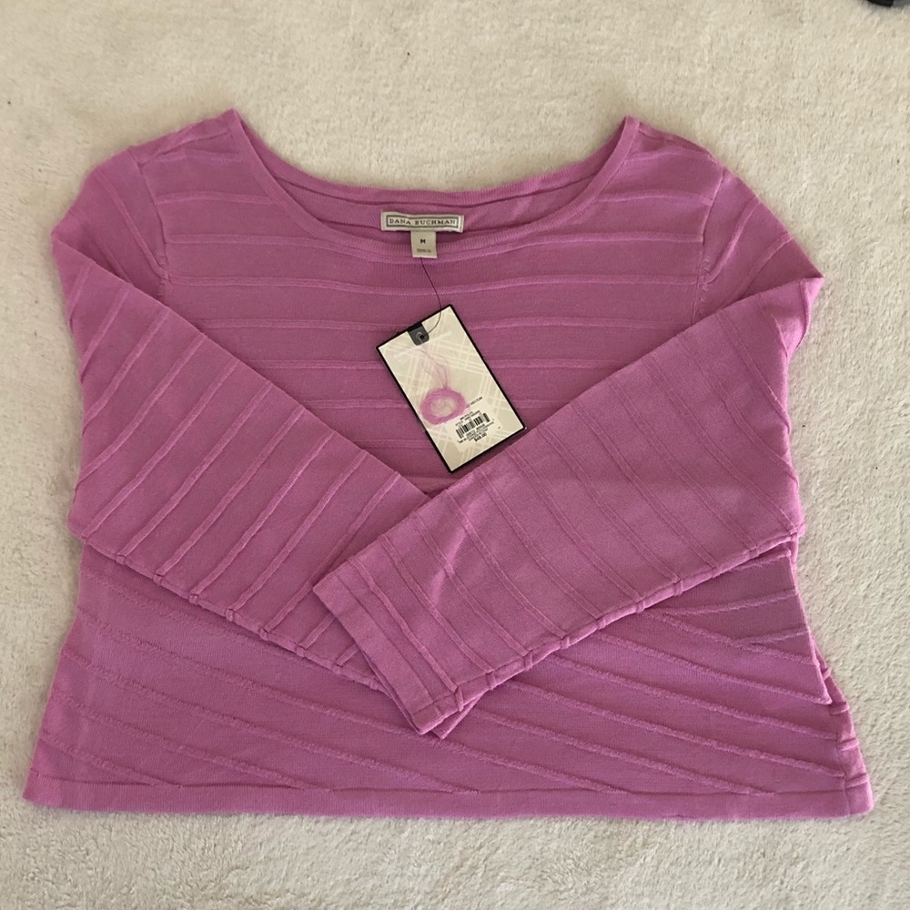 NWT Dana Buchman Long-Sleeve Top in Pink